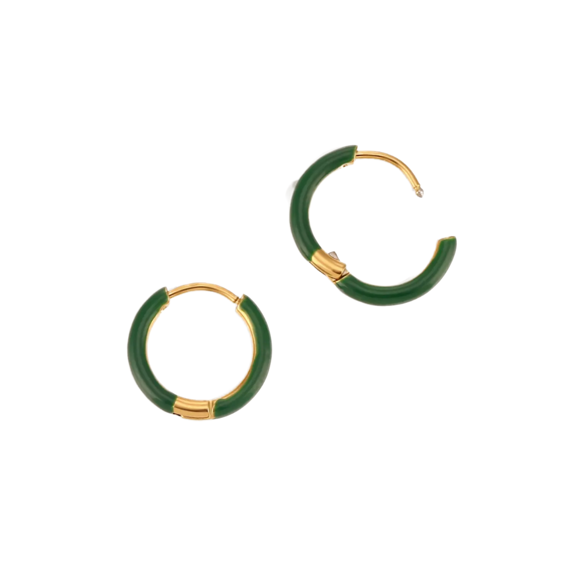 Capri Enamel Hoop Earrings