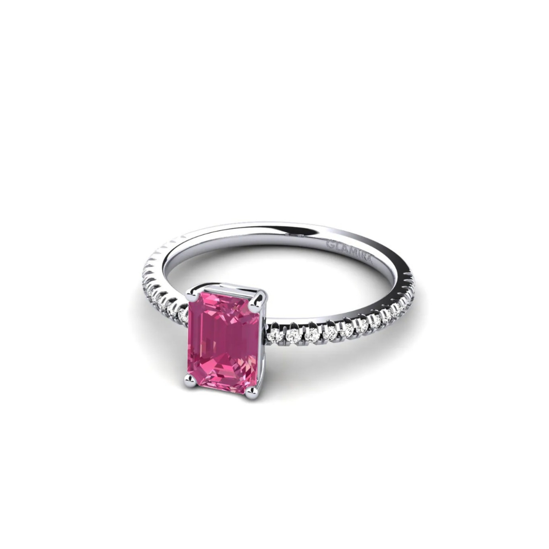 Aurora Pink Emerald Ring