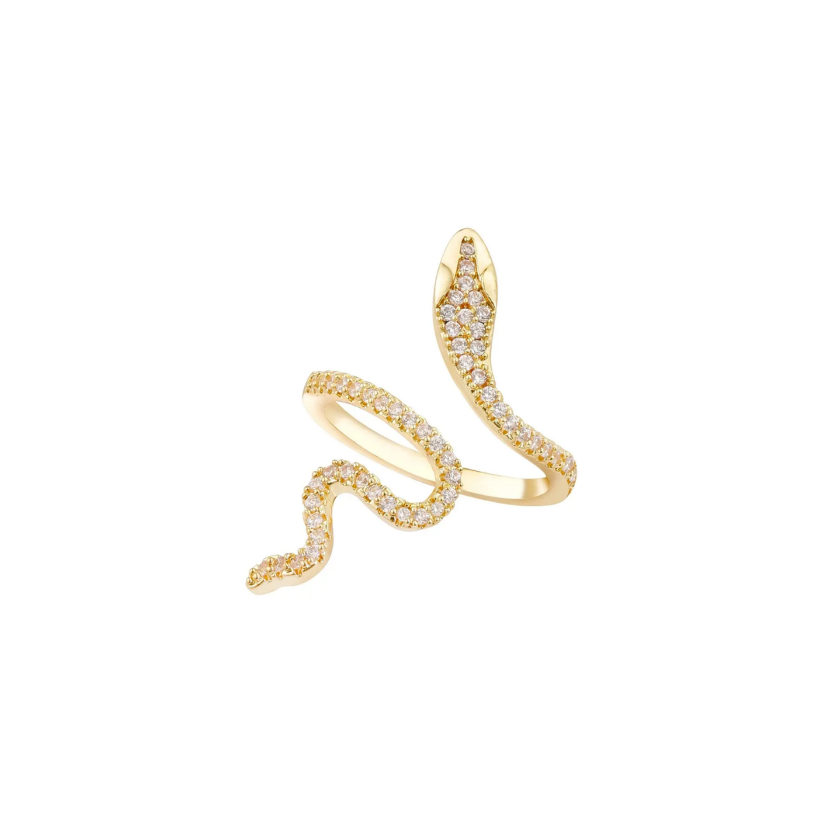 Serpentine Pavé Wrap Ring