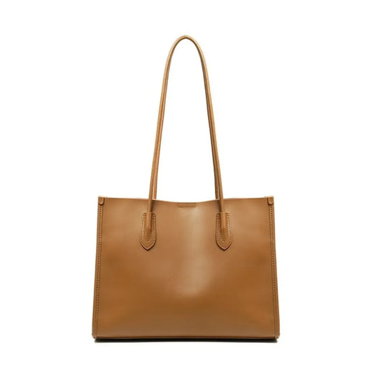 Classic Camel Structured Tote