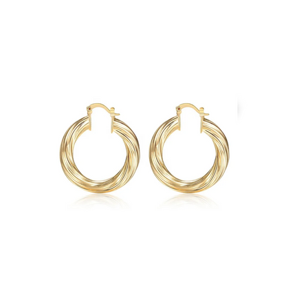 Verona Twisted Hoop Earrings