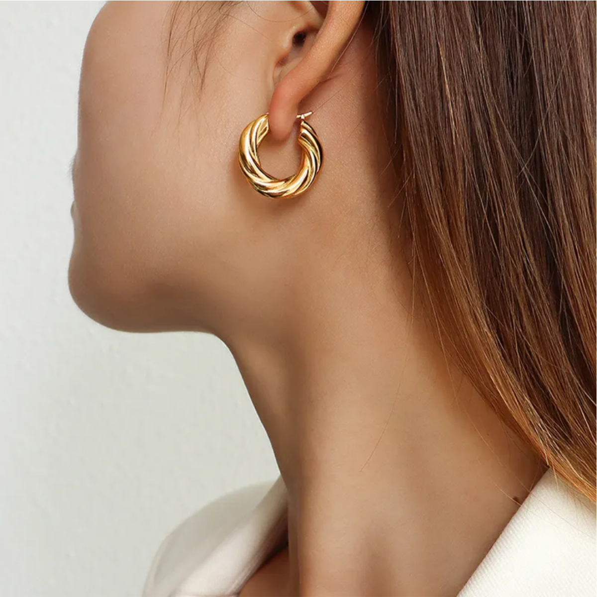 Verona Twisted Hoop Earrings