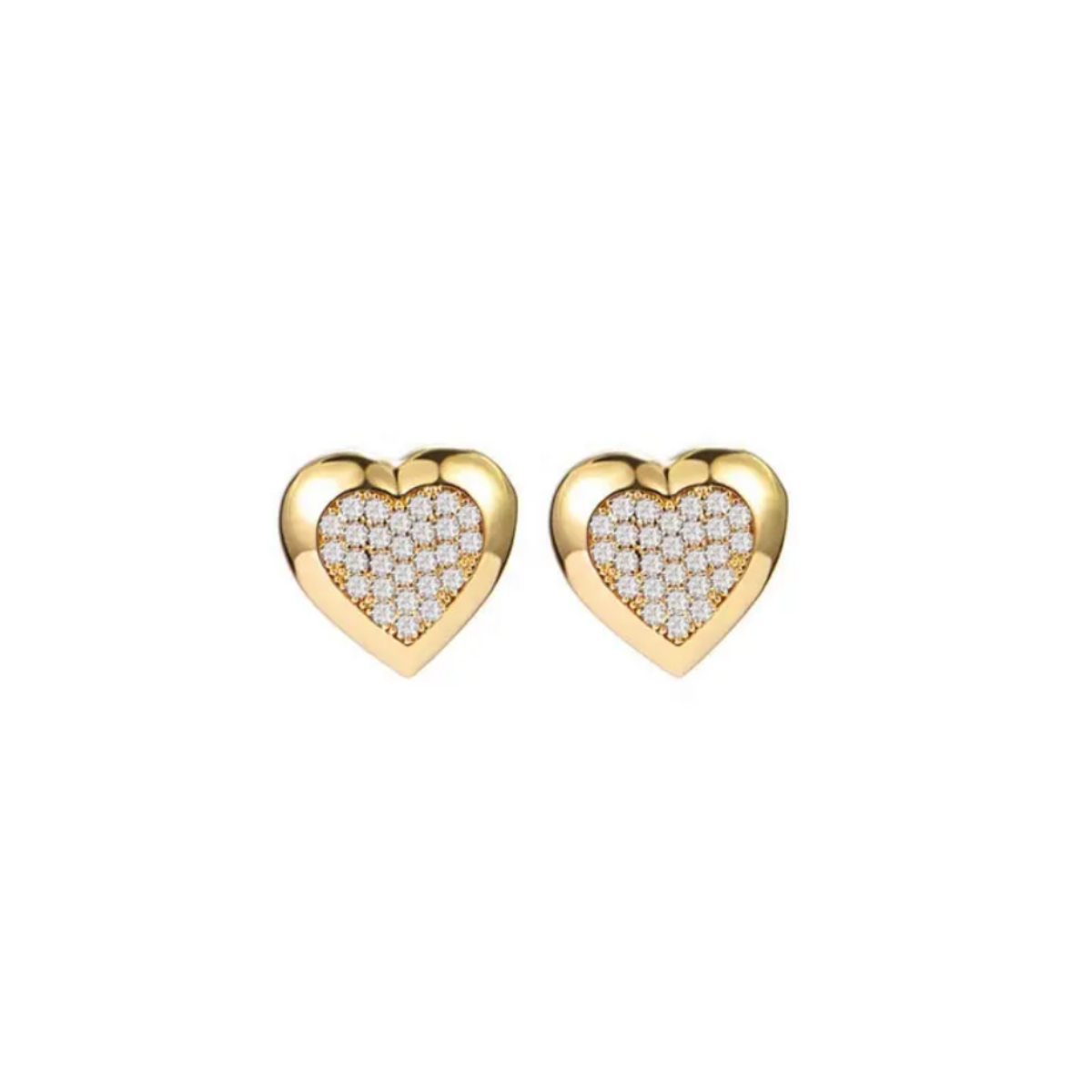 Amour Pavé Heart Stud Earrings