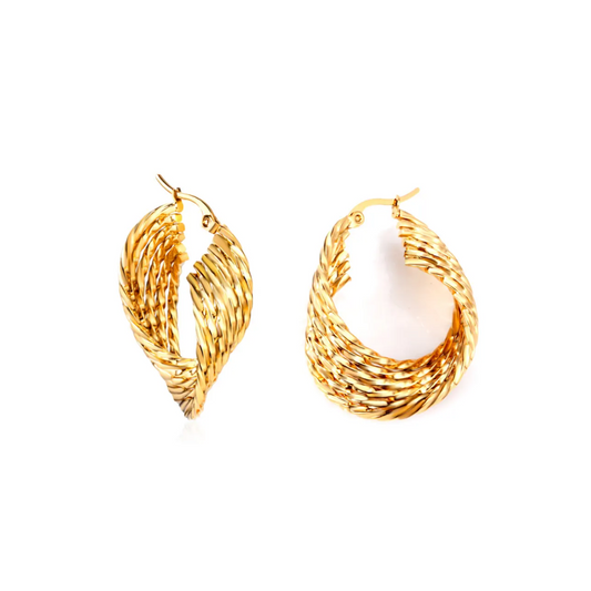 Valencia Braided Hoop Earrings